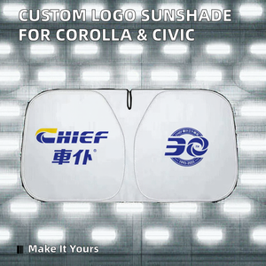 Parasol Plegable Portátil de Lujo con Logotipo Personalizado para el <span class=keywords><strong>Interior</strong></span> del Automóvil, para Camry, Corolla, Civic, Accord, Ford, Nissan, Tesla, Delantero - Product Image 2