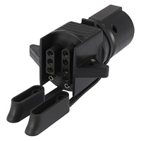 Adaptateur de prise de remorque ronde 7 voies, 7 broches vers 4 voies 4 broches, 5 voies 5 broches, double sortie plate, pour attelage de remorquage de camping-car et camion, OEM personnalisé