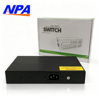 Switch PoE Gigabit 4 ports 60W avec alimentation intégrée IEEE802.3af/at, 2 ports Uplink Gigabit, capacité de commutation 12G pour caméras IP et vidéosurveillance