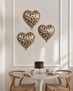 Ballons à motifs animaux, ballons mats en forme d'étoile et de cœur, ballons en feuille d'aluminium à imprimé léopard, ballons à nœuds pour la décoration de fête d'anniversaire - Product Image 5