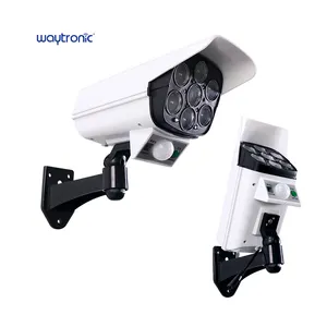 Camera An Ninh CCTV Giả Báo Động Âm Thanh Cảm Biến Chuyển Động Pir Năng Lượng Mặt Trời Ngoài Trời Điều Khiển Từ Xa Camera Giả Chống Trộm Xâm Nhập