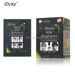 Kendi marka uzun ömürlü bitkisel saç boyası şampuan toptan Dexe kalıcı olmayan toksik Blacking şampuan erkekler ve kadınlar için