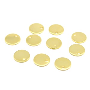 Stainless Steel Round Disc Pendant DIY Jewelry Accessories Smooth Gold Rose Gold <b>Small</b> Tag <b>Necklace</b> Bracelet Chain Component - Product Image 3