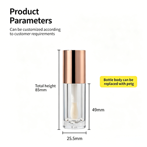 En Stock: Tubos de Brillo Labial Transparentes Dorados/Plateados de 6ml, Envases Vacíos para Brillo Labial, Contenedor de Bálsamo Labial de Lujo Summer <span class=keywords><strong>Fridays</strong></span> - Product Image 2