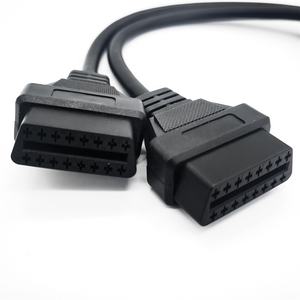 Полный 16pin OBD2 сплиттер Y КАБЕЛЬ правый угол "папа" разветвитель на 2 Женский удлинитель 1ft 24AWG адаптер жгута проводов - Product Image 2