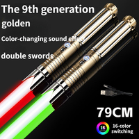 LGT Saberstudio RGB Lightsaber Cosplay Sword Toys for Kids Smooth Swing LED Flashing Metal Hilt Laser Saber Gift