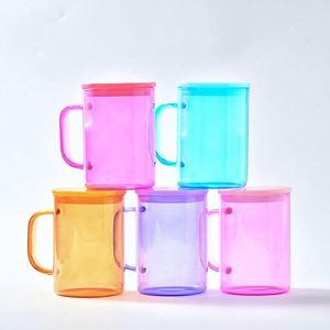 Ensemble de verres personnalisés en gros : Tasses réutilisables pour lait, milkshake, jus, cappuccino et mugs à café en verre - Product Image 3