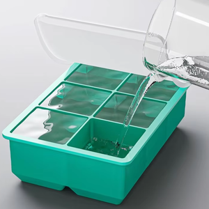 Moule à glaçons en silicone de qualité alimentaire empilable Plateau à glaçons réutilisable flexible et écologique Portable pour le whisky - Product Image 1