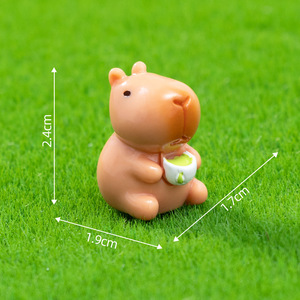 Miniaturas de Animales de Resina, Mini Figuras de Capibara para el Tablero del Auto, Casa de Muñecas, Jardín de Hadas, Decoración del Hogar, Decoraciones de Cumpleaños - Product Image 6