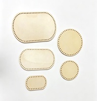 5 pièces de fonds de panier en bois pour sacs au crochet, bases en bois pour paniers au crochet pour la création artisanale DIY