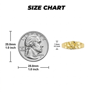 14K Vergoldeter Vintage Nugget Smashing Band <span class=keywords><strong>Ring</strong></span> Geschenk für Männer/Frauen Eleganter Statement-<span class=keywords><strong>Ring</strong></span> Perfektes Geschenk - Product Image 4