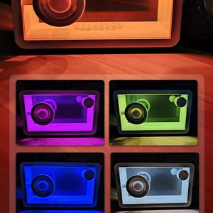 2024 mới trong suốt <span class=keywords><strong>Bluetooth</strong></span> Loa RGB ánh sáng sáng tạo nhà máy tính để bàn đêm đèn loa không dây - Product Image 4