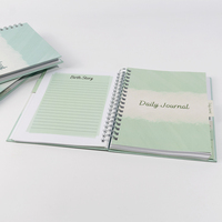 Ensemble cadeau de planificateur de gratitude quotidien A5 personnalisé, agenda, carnet avec reliure spirale