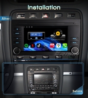 Stock UE 7 pouces Octa Core Android 14 4G WiFi DSP Lecteur DVD de voiture Navigation Autoradio pour Porsche Cayenne GPS de voiture Stéréo ES6614C