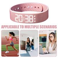 Gelang Pintar AMOLED Digital Tahan Air Jam Pintar Smartband Pemantau Langkah Lari Pengingat Alarm Getaran