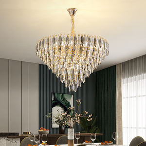 Zeal Lighting lujosa decoración residencial LED Gold K9 Crystal Chandelier Light para sala de estar - Product Image 6