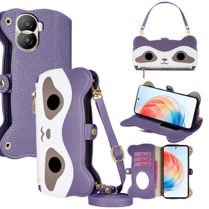 Điện thoại di động bảo vệ trường hợp dây đeo cổ tay dây bên Khóa lật da điện thoại di động Trường hợp đối với Honor <span class=keywords><strong>V10</strong></span> 8C 9X X10 - Product Image 1