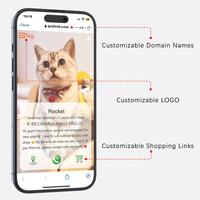 Etiquetas de Identificación Personalizadas de Lujo para Mascotas, Tamaño Pequeño, Código QR Antipérdida, Rastreo RFID, Patrón Sólido, Hechas de Metal y Plástico Duraderos para Perros y Gatos