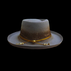 Nuevo Sombrero Pork <span class=keywords><strong>Pie</strong></span> de Fieltro 100% Lana, Estilo Europeo y Americano, Color Dorado Sólido, Primavera-Otoño, Directo de Fábrica - Product Image 4