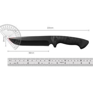 Cuchillo Táctico HL de Acero Inoxidable con Hoja Fija y Mango de Plástico, Punta de Lanza, Silbato de Supervivencia para Camping al Aire Libre, Varillas de Magnesio - Product Image 2