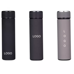 <span class=keywords><strong>Thermos</strong></span> isolé en cuir à Double paroi pour l'eau potable, flacon noir mat - Product Image 6