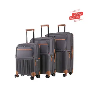 Hot Sale New Lightweight Soft Side Suitcase Set Durable Fabric Trolley Bag Luggage Sets for Business Travel