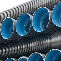 Tuyau de drainage corrugué à double paroi en PEHD Sn4 Sn8 Tube haute densité enroulé en spirale DN200-DN800 6m Norme ISO Résistant à la corrosion