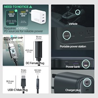 Câble d'extension Starlink Mini Gen 3 30 cm avec affichage numérique du moniteur de puissance en temps réel, protection contre les surtensions 100 W, Type-C DC Femelle