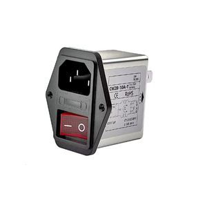 Power Filter CW2B-3/6/10A-T Receptacle Type Purification with Dual Safety <b>Switch</b> with <b>Lamp</b> EMI Interference CW2B-6A-T CW2B-10A-T - Product Image 1