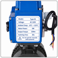 UPVC Elektrisches Kugelventil DN15-DN50 True Union Doppelanschluss Motorisiert AC220V DC24V Zweipositionssteuerung IP65 Wasserdicht Chemikalienbeständig