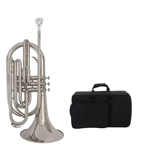 Trombón <span class=keywords><strong>de</strong></span> Marcha TB-420N, Instrumento Musical <span class=keywords><strong>de</strong></span> <span class=keywords><strong>Viento</strong></span> en Si Bemol, Niquelado, <span class=keywords><strong>de</strong></span> Cobre - Product Image 1