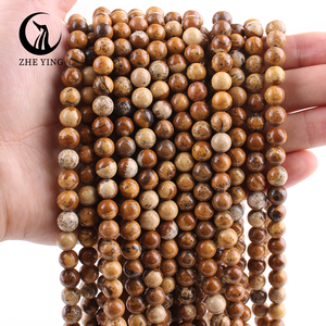 Zhe Ying 6/8/10mm image perles <span class=keywords><strong>de</strong></span> jaspe Bracelet perles <span class=keywords><strong>de</strong></span> pierre naturelle pour la fabrication <span class=keywords><strong>de</strong></span> bijoux perles <span class=keywords><strong>de</strong></span> jaspe <span class=keywords><strong>de</strong></span> paysage naturel - Product Image 5
