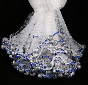 <span class=keywords><strong>Filet</strong></span> en fonte commercial professionnel de 12 pieds 3/8 pouces SQ 1.5 livres/pied <span class=keywords><strong>pour</strong></span> la pêche au crabe et aux crevettes en nylon durable à double nœud - Product Image 1