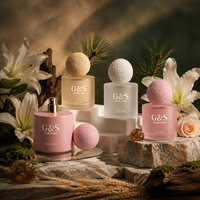 Flacon de parfum cylindrique vide personnalisé en gros 50ml 100ml, pulvérisateur de luxe en verre pour emballage de parfum de marque de beauté