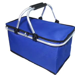 Marco de aluminio personalizado 600D aislado <span class=keywords><strong>picnic</strong></span> cesta de la compra plegable bolsa de refrigeración - Product Image 4