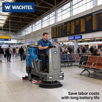 Nettoyeur de sols autoporté à démontage rapide sans outils, avec raclette et consommables de remplacement simples, pour salles d'exposition