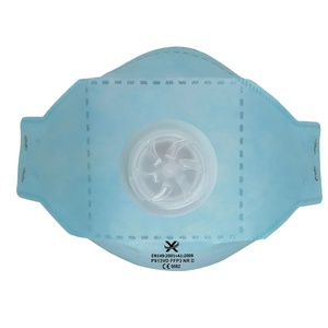 Masque Respiratoire Anti-Poussière Pliable <span class=keywords><strong>FFP3</strong></span> <span class=keywords><strong>NR</strong></span> D à Valve Soudée Brevetée, en Tissu Non-Tissé 5 Plis, Haute Protection pour Usage Industriel Intensif - Offre Spéciale - Product Image 2