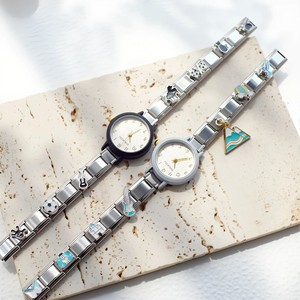 Vendita calda da donna orologio al quarzo 26mm cinturino in acciaio inox modulo <span class=keywords><strong>italiano</strong></span> 16mm larghezza banda 9mm fai da te puntatore di vetro All-Match all'ingrosso - Product Image 5