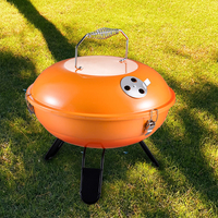 Barbecue d'extérieur coréen OEM haut de gamme avec fenêtre de visualisation, gril de table de jardin, petit chariot pliant portable en acier et porcelaine
