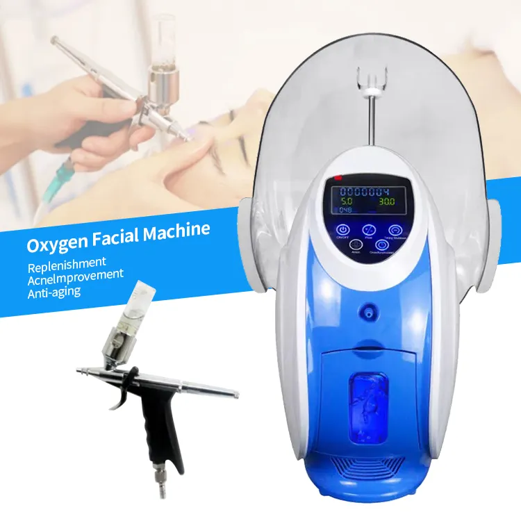 Corée Original o2toderm Led Dôme Solutions pour le visage o2derm Jet d'oxygène Masque facial Thérapie Oxygène Machine à dôme facial