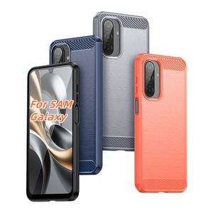 Fundas de teléfono móvil de TPU suave para Samsung Galaxy A17 A07 A14 A13 A16 A06 A26 A36 A56 fundas de carbono con sensación de piel delgada - Product Image 1