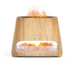 150ml mát sương siêu âm hương thơm khuếch tán điện nhà tinh dầu ngọn lửa khuếch tán với đèn Muối Himalaya để sử dụng nhà - Product Image 1