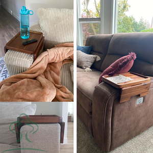 Accoudoir de canapé en bois d'acacia-Clip de <span class=keywords><strong>table</strong></span> de plateau d'acacia-<span class=keywords><strong>Table</strong></span> d'accoudoir de canapé-Tables d'appoint en bois pour manger et boire - Product Image 6