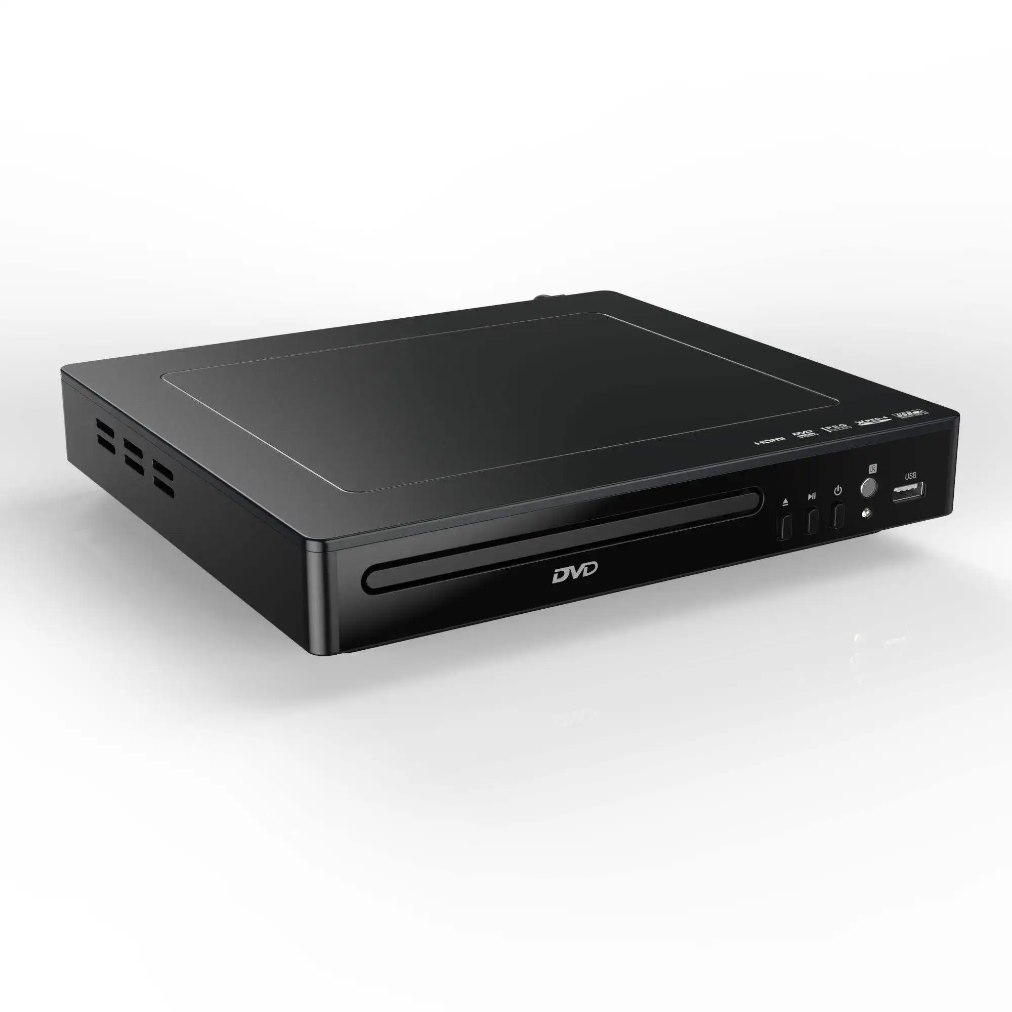 Tùy chỉnh màu đen nhà điều khiển từ xa nhựa DVD CD USB xách tay DVD Player với HD đầu ra