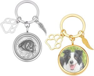 Porte-clés sculptés <span class=keywords><strong>de</strong></span> luxe exquis, souvenirs <span class=keywords><strong>de</strong></span> poils d'animaux, petites décorations suspendues, empreintes <span class=keywords><strong>de</strong></span> pattes et d'ailes pouvant être remplis <span class=keywords><strong>de</strong></span> poils d'animaux - Product Image 4