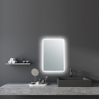 Éclairage arrière à bord de ponçage miroir de maquillage de bain miroir LED de salle de bain avec interrupteur tactile à capteur