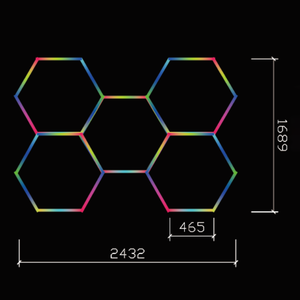 Nouveau <span class=keywords><strong>Style</strong></span> hexagone éclairage atmosphère rgb grille hexagonale lumières en nid d'abeille pour gymnase stade café hexagone rgb lumières - Product Image 6