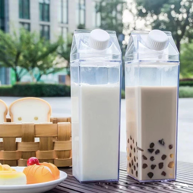 500 мл квадратная пластиковая чашка для Молока бутылка для воды и молока туристические чашки для воды