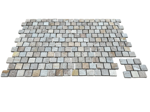 حجر الكوارتزيت الذهبي الطبيعي على شبكة للفناء - Product Image 2