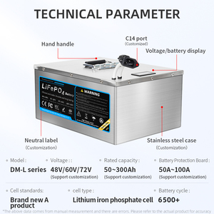 แบตเตอรี่ลิเธียมไอออนกันน้ำ 60V 40Ah-120Ah ความจุสูงสำหรับรถสามล้อ  ปรับแต่งได้ ได้รับการรับรอง CE/FCC พร้อมระบบ BMS ในตัว - Product Image 4